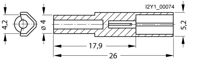 Propojka rukojeti pro proudový chránič-jistič h=70mm pro nástavbu