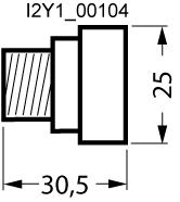 Krytka šroubu NEOZED porcelán velikost D02, 63A se zkušebním otvorem