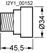 Hlava šroubu DIAZED DII 25A AC DC 500V keramická