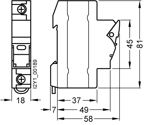 3NW7513-0HG SENTRON, držák pojistek, třída CC, 1pól., jmenovitý proud: 30 A, jmenovité napětí AC: 60