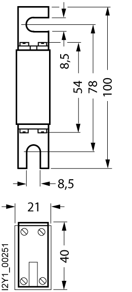 3NE8717-1 Pojistková vložka SITOR, se šroubovanými styčnicemi, NH000, jmenovitý proud: 50 A, gR, jme