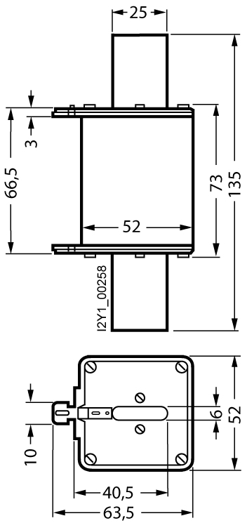 Pojistková vložka SITOR, s nožovými kontakty, NH1, jmenovitý proud: 250 A, gS, jmenovité napětí AC: 690 V
