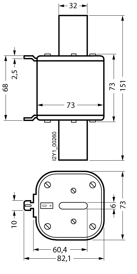 Pojistková vložka SITOR,s nožovými kontakty, NH3, jmenovitý proud: 560 A, gR, jmenovité napětí AC: 690 V