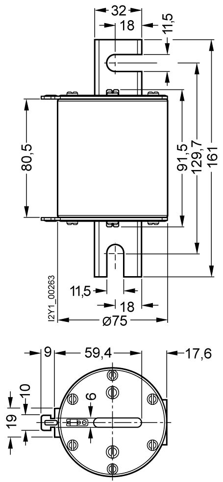 3NE3635-0C Pojistková vložka SITOR, s nožovými kontakty opatřenými zářezem, NH3, jmenovitý proud: 45