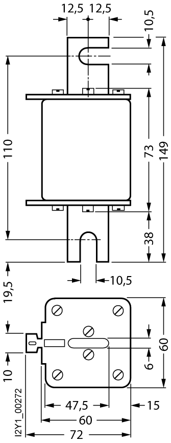 3NE3338-8 Pojistková vložka SITOR, s nožovými kontakty opatřenými zářezem, NH2, jmenovitý proud: 800