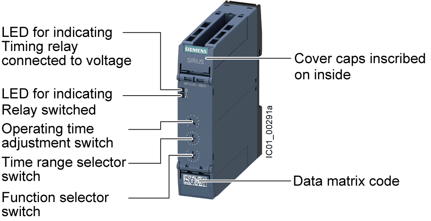 Časové relé, 1 CO, 13 funkcí, 7 časových rozsahů (0,05s-100h) AC/DC 12-240V