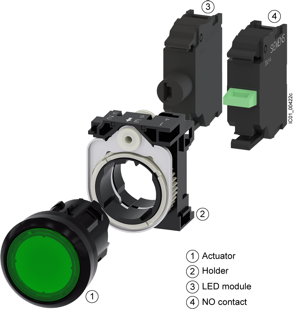 Signálka 22 mm, kulatá, kov, s vysokým leskem, amber, čočka, hladká