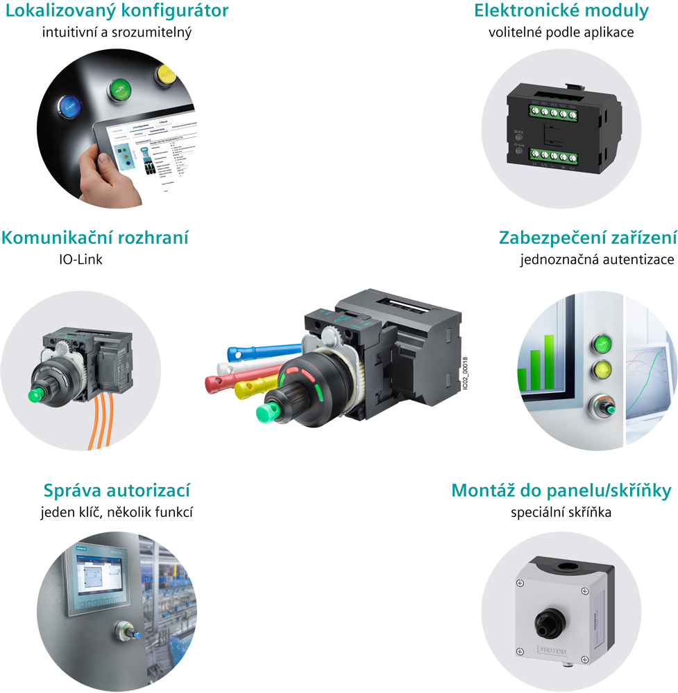 Elektronický modul pro ID klíčový spínač, černá barva, provozní napětí DC24V