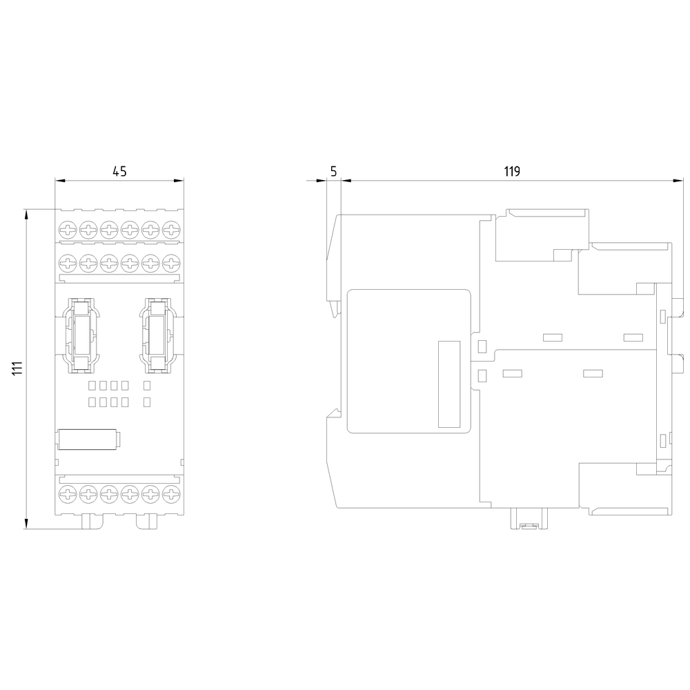 Rozšiřovací modul 3RK32 pro modulární bezpečnostní systém 3RK3 4/8 F-RO, DC24V/2A