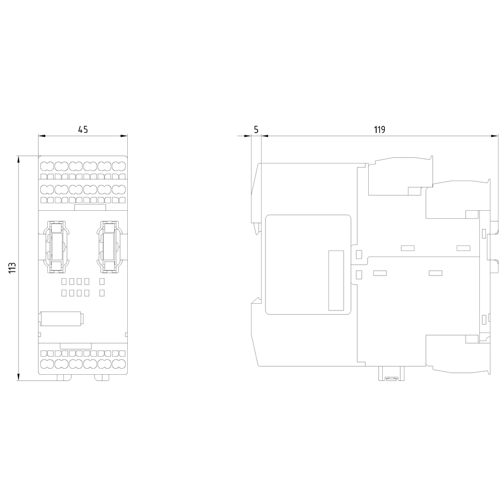 Rozšiřovací modul 3RK32 pro modulární bezpečnostní systém 3RK3 4/8 F-RO, DC24V/2A