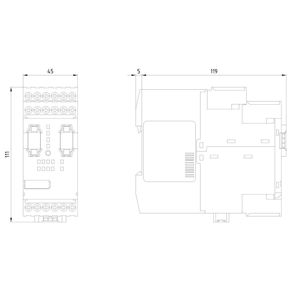 SIRIUS, centrální modul 3RK3 basic pro modulární bezpečnostní systém 3RK3 4/8 F-DI