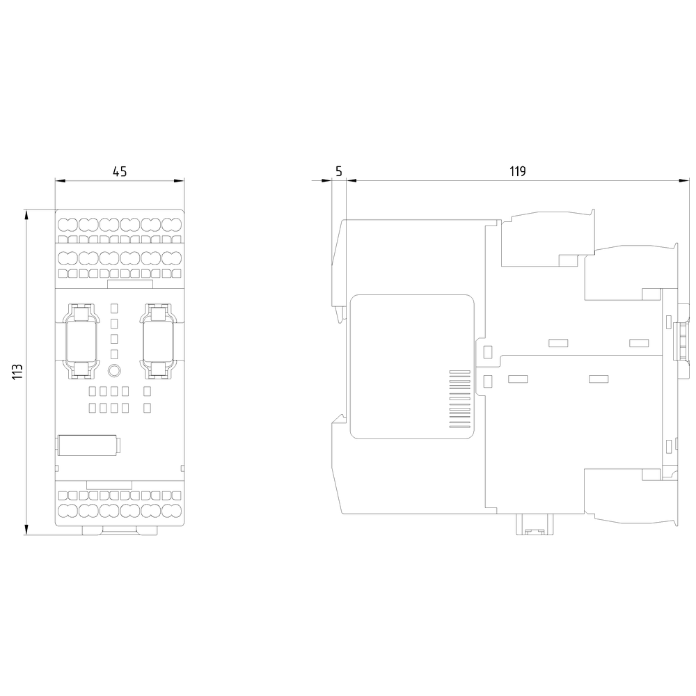 SIRIUS, centrální modul 3RK3 advanced pro modulární bezpečnostní systém 3RK3 4/8 F-DI