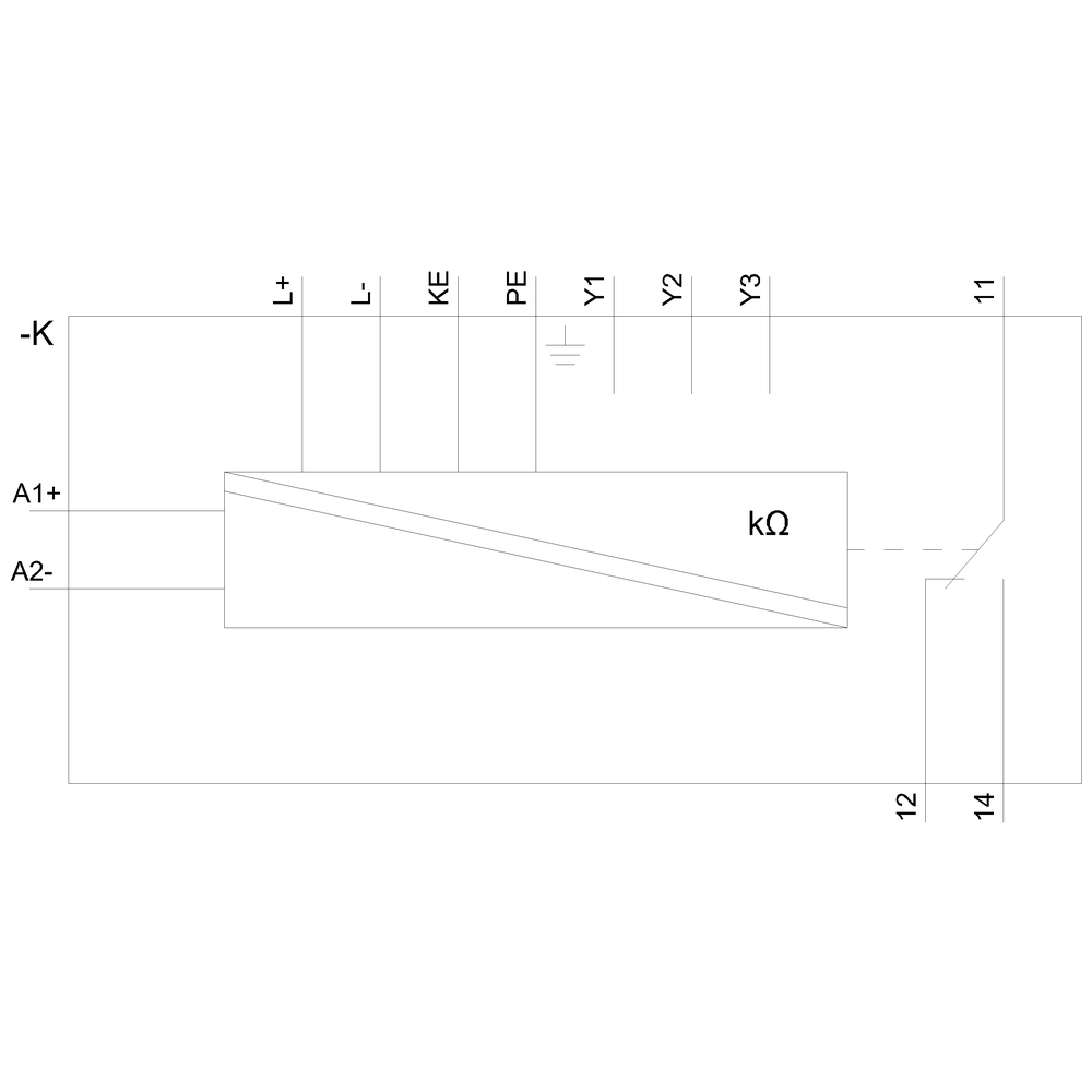 Analogově nastavitelné monitorovací relé na kontrolu izolace, do AC 250V, 15-400Hz, do DC 300V, 1W, AC/DC 24-240V, šroubová svorka