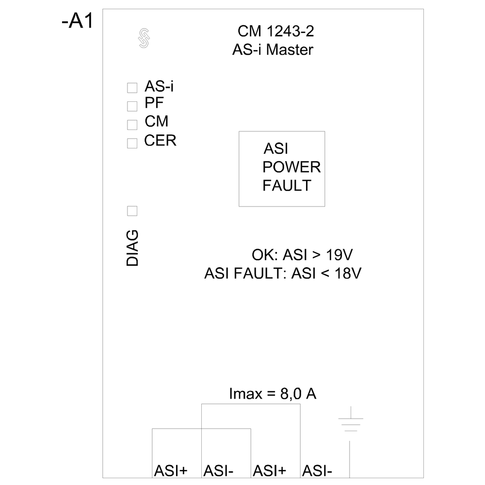 S7-1200, CM 1243-2, komunikační modul AS-i Master dle AS-i Spec. V3.0
