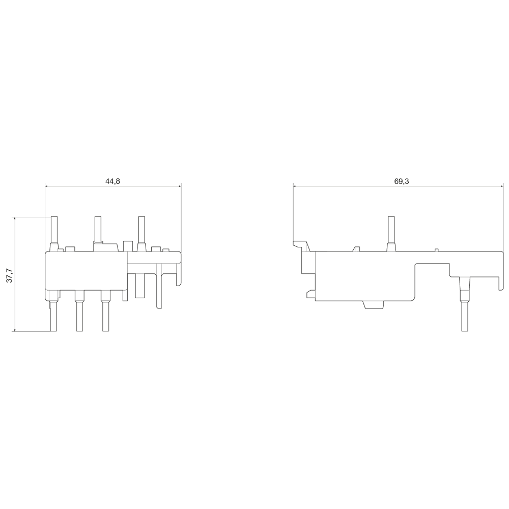 Spojovací modul, elektr. a. mech. pro 3RV1.11 a 3RT1.1., 3RW3