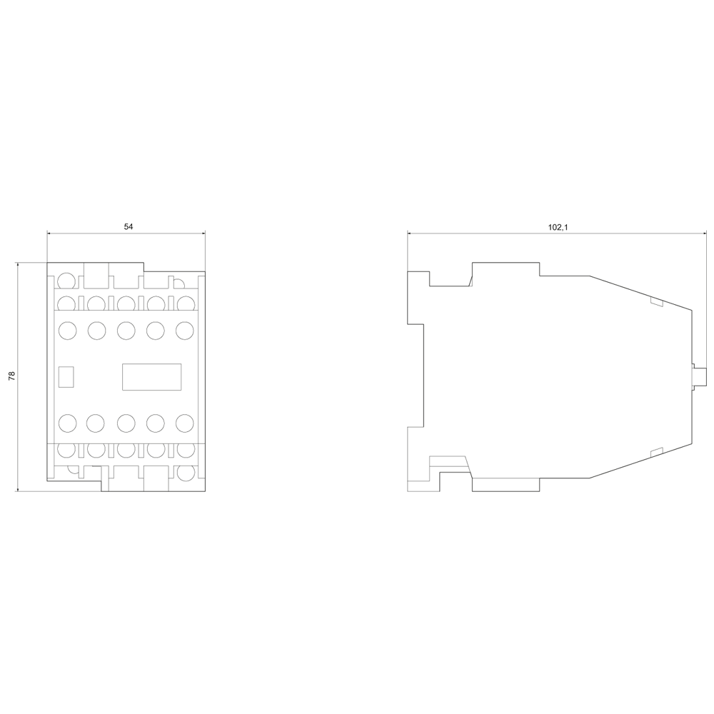 Pomocný stykač 91E, 9 NO + 1 NC, ovládání AC, AC230V