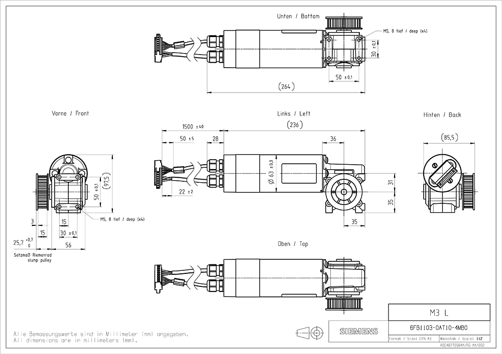 SIDOOR M3 L With driven gear on the left