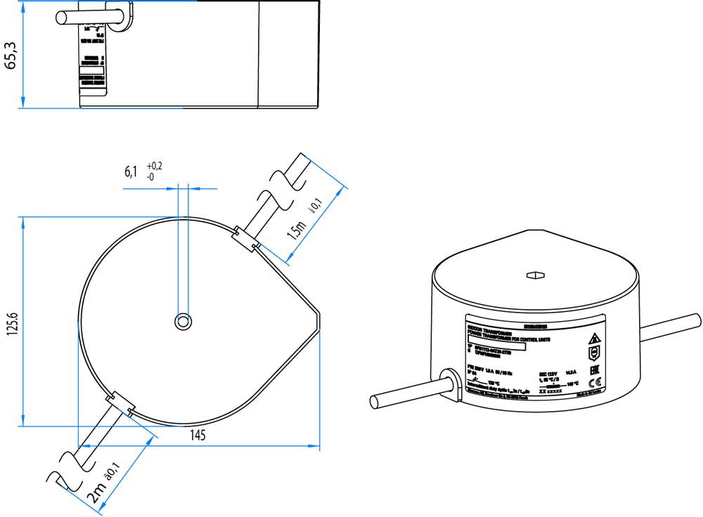 SIDOOR TRANSFORMER Power supply unit for SIDOOR controllers For input voltage 220 ... 240 V AC 50/60 Hz incl. supply line with grounding plug (CEE ...