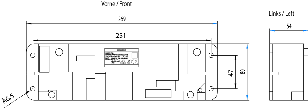 SIDOOR NT40 For input voltage 230 (±15 %) V AC 50/60 Hz incl. supply line with grounding plug (CEE 7/4)