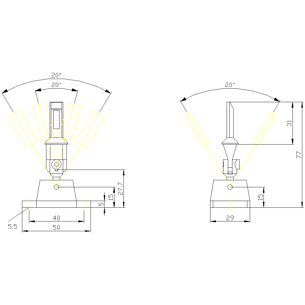 Oddělený ovládač, univerzální rádiusový ovládač, provedení „Heavy Duty