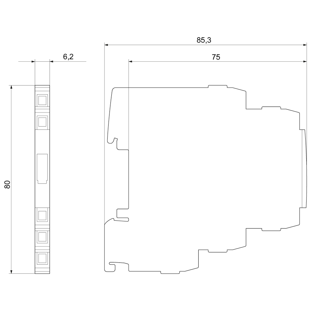 Csatolórelé aljzattal 3A 1v csavaros 24V50Hz 24VDC IP20 3TX SIEMENS