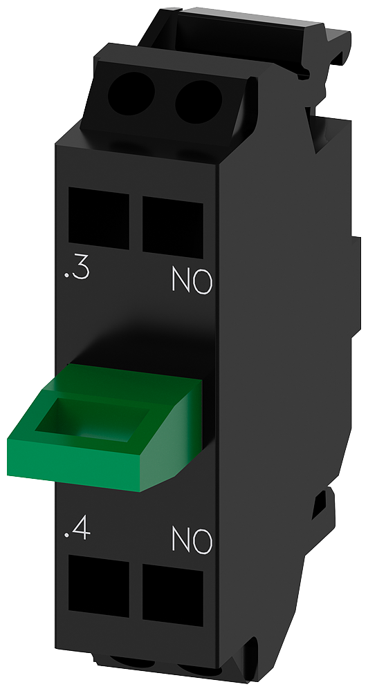 3SU1400-2AA10-3LA0 Kontaktní modul s 1 spínacím členem, 1 NO, pozlacené kontakty, pružinová svorka