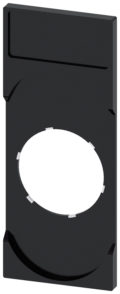 Držák štítku, dvojtlačítko, plochý, černá barva, pro popisný štítek 12,5 x 27 mm