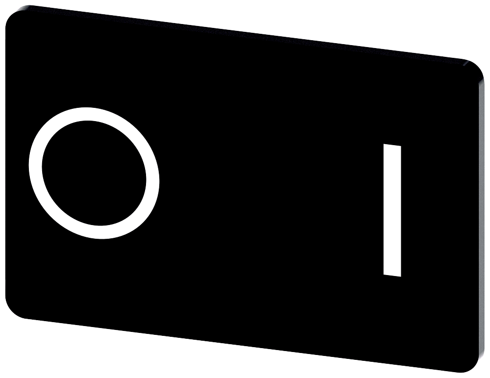 Popisný štítek 17,5 x 27 mm, štítek černý, symbol: O* I