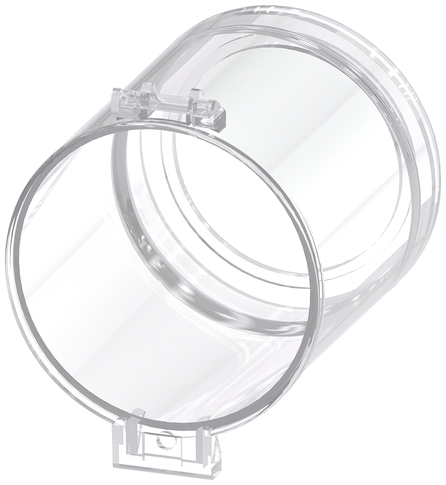 Plombovatelná krytka pro tlačítko s prodlouženým zdvihem, čirá