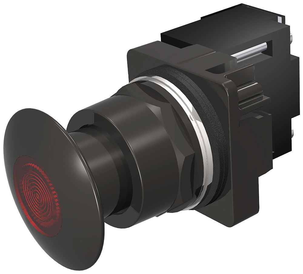 3POS,NEMA4X,MTD,XFR 600V,BLK-RED,LED