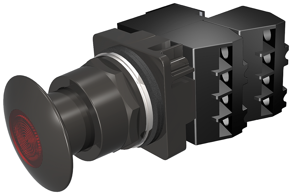 3POS,NMA4X,MTD,FV120V,BK-RED,NCXLBNC,LED