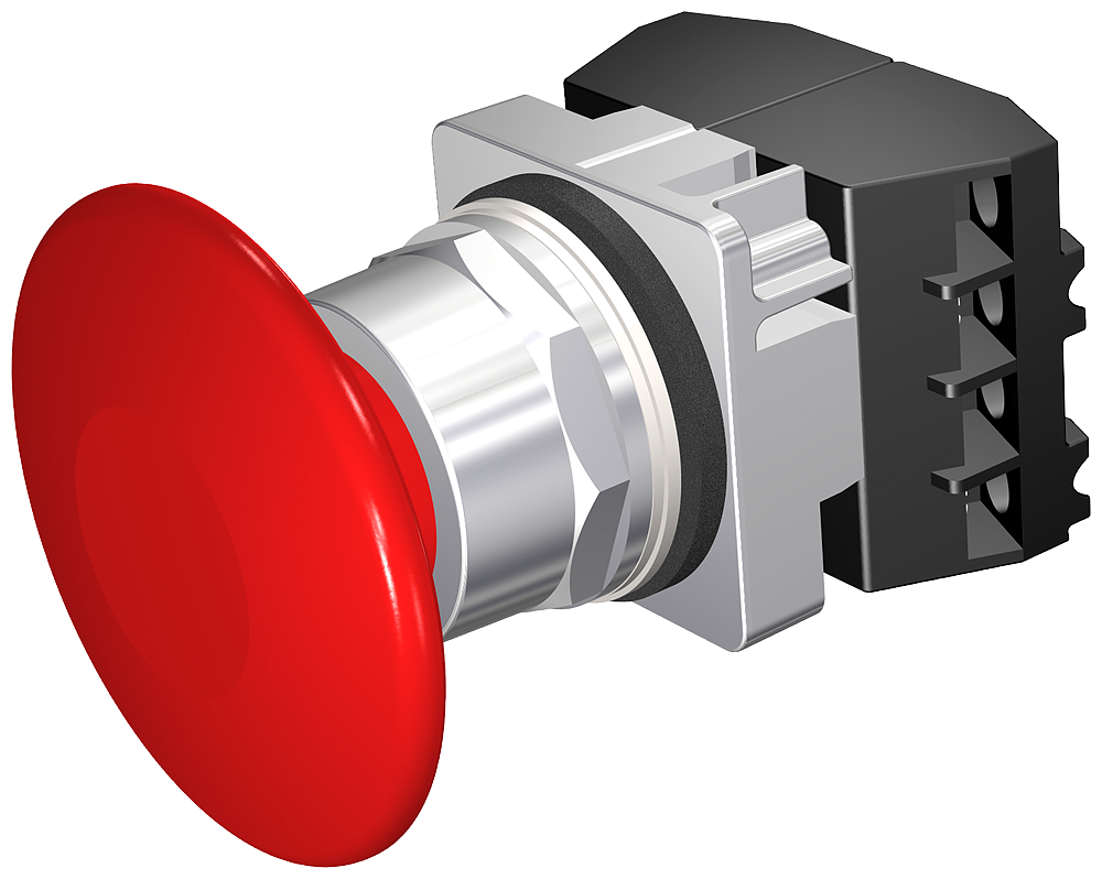 PP2,MTD, ( , ) 2 1/2 PLASTIC,2POS, 2NO-2NC Red