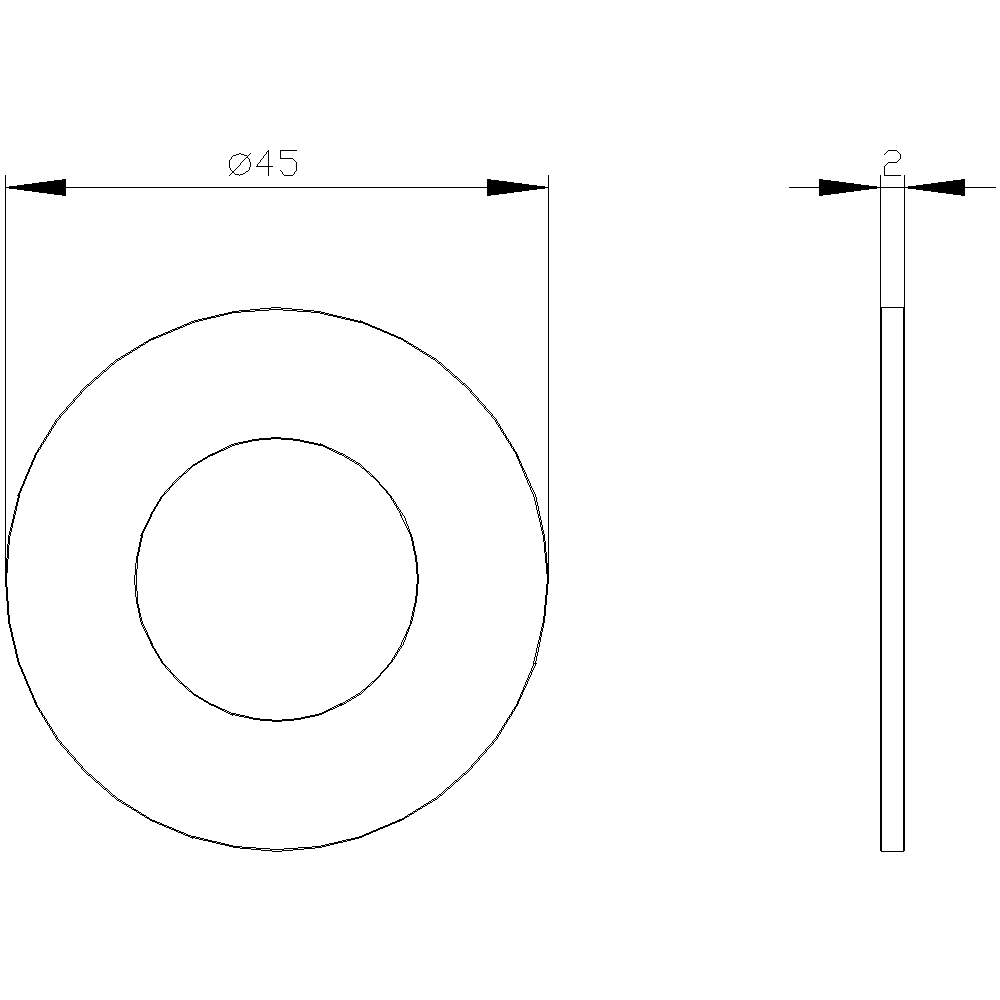 Podložka pro tlačítko nouzového zastavení, žlutá, vnější průměr 45mm, vnitřní průměr 22,5mm, polská