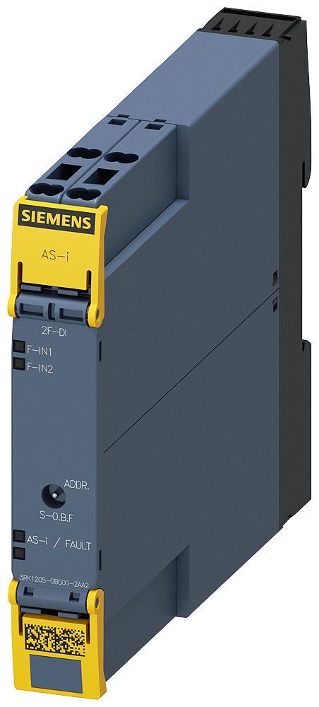 Asisafe slimline compact module IP20. safety-slave. 2f-di spring-loaded terminals. 17.5mm for mechanical sensors