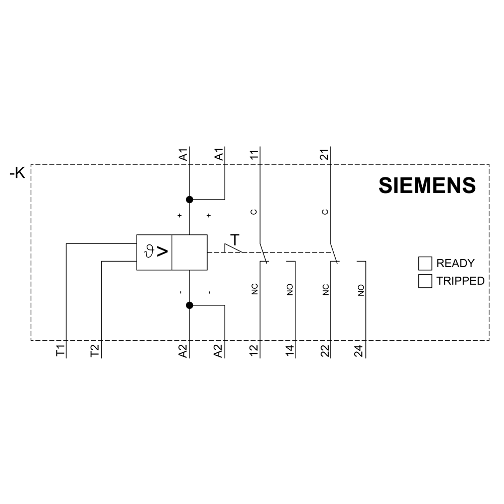 Termistorové motorové jisticí relé, standard, pružinová svorka, 2 CO, AC/DC 24-240V