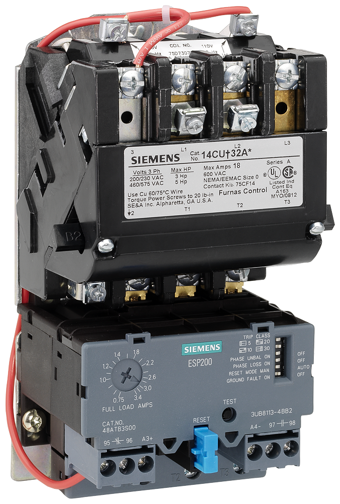 Non-reversing motor starter, Size 00, Three phase full voltage, Solid-state overload relay, OLR amp range 3-12A, 380 440/440 480V 50/60Hz coil, Non-combinationtype, Enclosure type (open), No enclosure