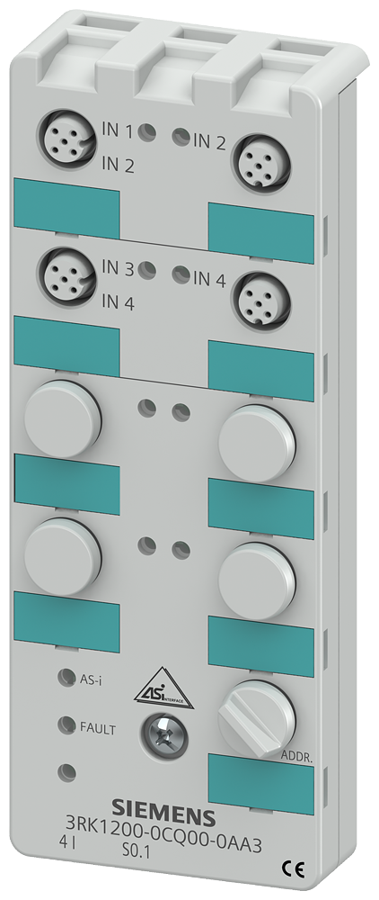 AS-I kompaktní modul K60, digitální, 4E, IP67, 4x1 vstup, max. 200mA