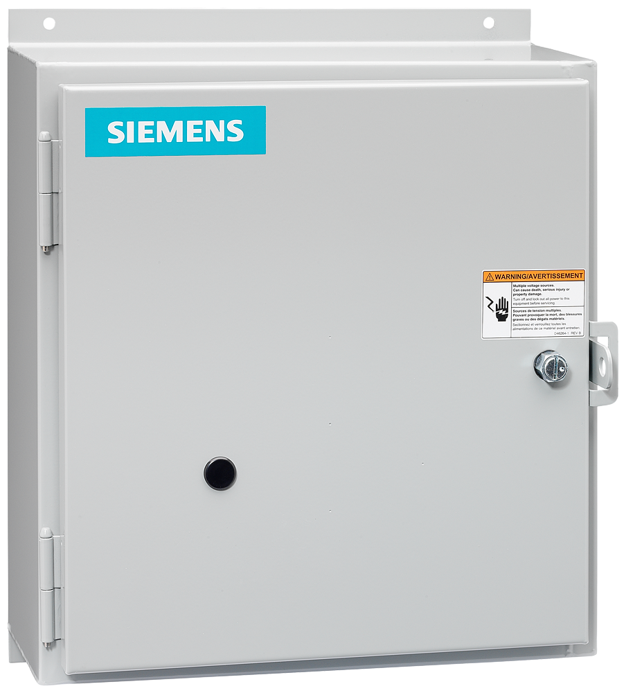 Reversing contactor, Size 2 1/2, Three phase full voltage, Contactor amp rating60A, 3 wire (NO aux included), 110-120/220-240VAC 60Hz coil, Non-combination type, Enclosure NEMA type 12, Dust/drip proof for indoors, Standard width enclosure