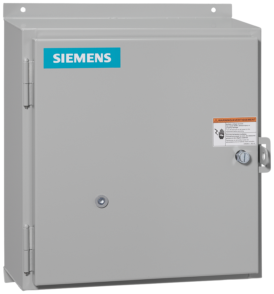 Reversing NEMA contactor, Size 0, H2 Contactor amp rating 18A, 3 wire (NO aux included), 220-240/440-480VAC 60Hz coil, Non-combination type, Encl. NEMA type 4Xfiberglass, Water/dust tight noncorrosive, Standard width enclosure