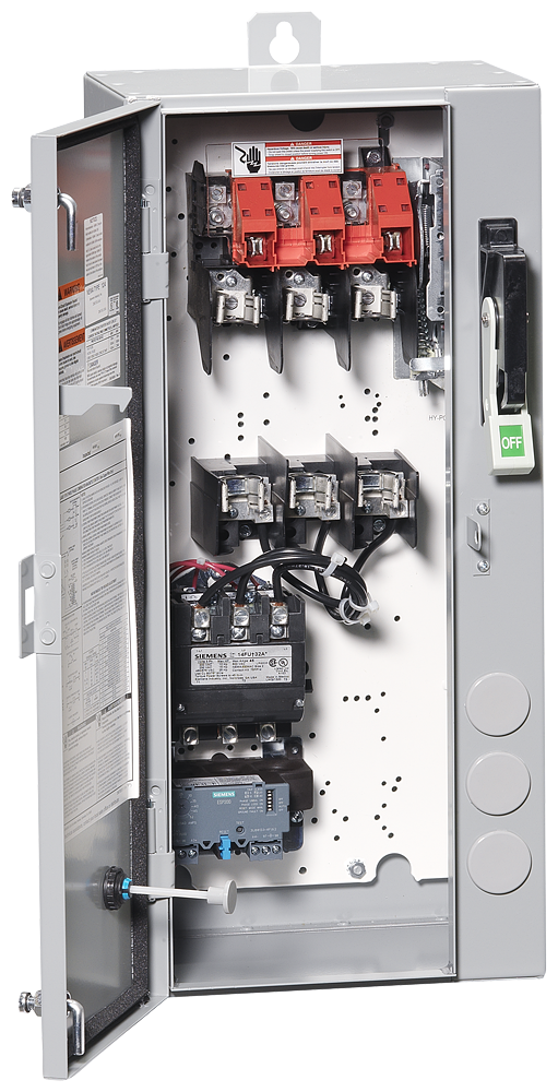 Non-reversing motor starter, Size 2, H2 Solid-state overload relay, OLR amp range 13-52A, 550/575 600 50/60Hz coil, Combination type, 60A fusible disconnect, 60A/250V fuse clip, Enclosure NEMA type 4/12, Water/dust tight for outdoors, Standard width enclosure