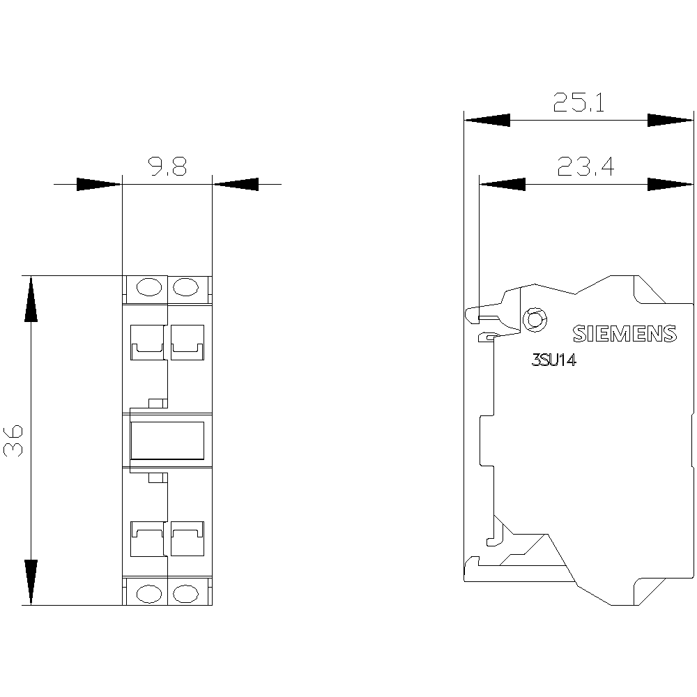 Přídavná svorka, zelená / žlutá, pružinová svorka, pro připevnění na dno