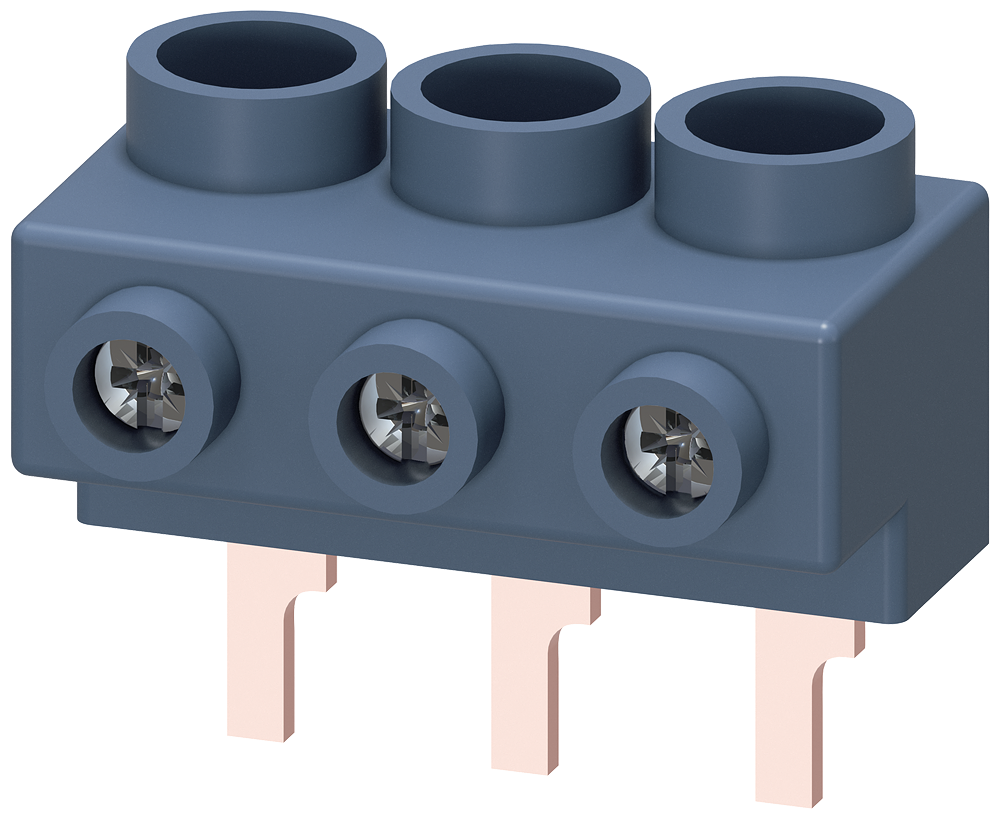 3Fázová napájecí svorka pro 3fázové přípojnice pro S0 a S00, přípojka shora