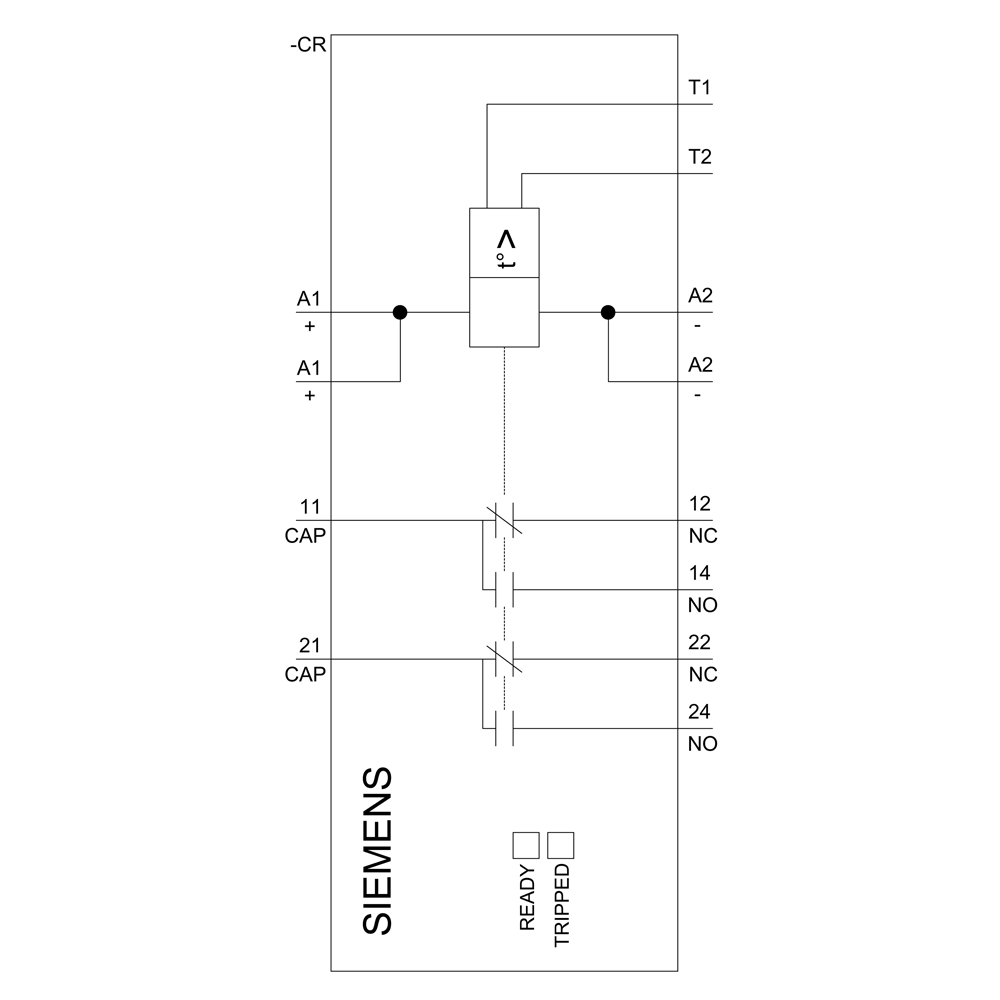 thermistor motor protection relay standard evaluation unit 22.5 mm enclosure spring-loaded terminal 2 changeover contacts Us = 24 V-240 V AC/DC Auto RESET suitable for bimetallic switch 2 LEDs (ready/tripped) electrical isolation - Image 4