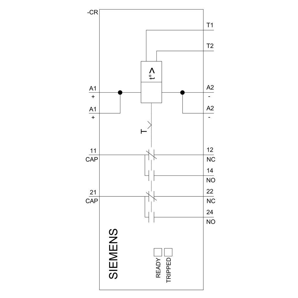 thermistor motor protection relay standard evaluation unit 22.5 mm enclosure screw terminal 2 changeover contacts Us = 24 V AC/DC manual/remote RESET with ATEX approval 2 LEDs (ready/tripped) electrical isolation test/RESET button wire-break monitoring short-circuit monitoring - Image 4