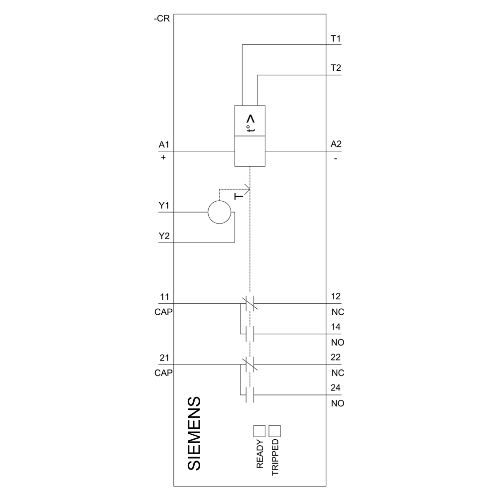 thermistor motor protection relay standard evaluation unit 22.5 mm enclosure screw terminal 2 changeover contacts Us = 24 V AC/DC manual/auto/remote RESET with ATEX approval 2 LEDs (ready/tripped) electrical isolation test/RESET button wire-break monitoring short-circuit monitoring non-volatile - Image 4