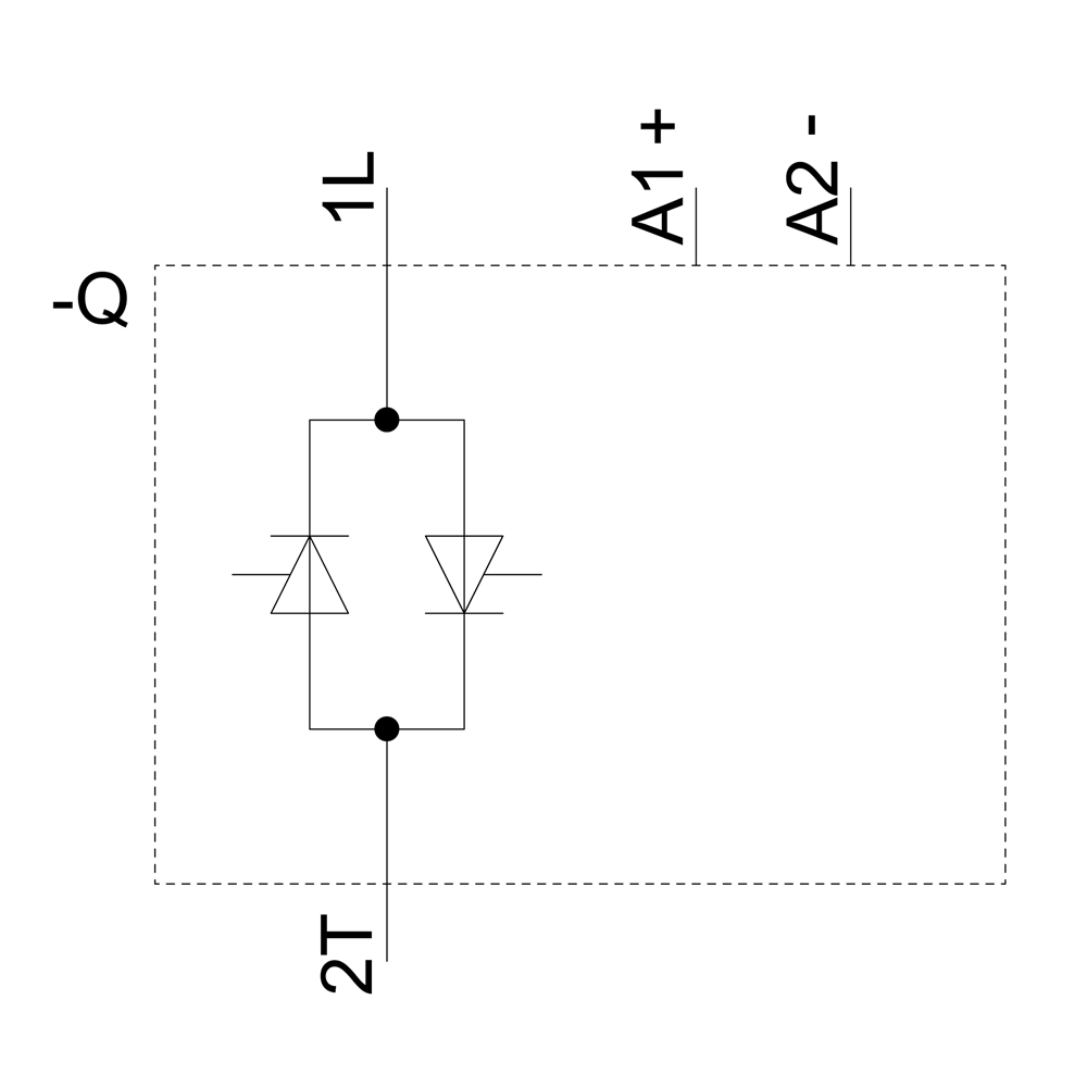 3RF2190-3AA44 Polovodičové relé 3RF2, 1fázové, Š=22,5 mm, 90A 48-460V/4-30V DC