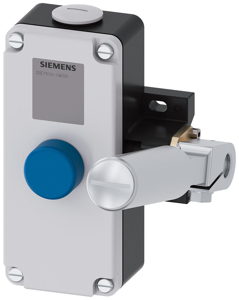 3SE7310-1AE00 Spínač pro řízení pohybu pásu, 2x M25x1,5 2 NO + 2 NC, zajištěníEN ISO 13850 odbloková