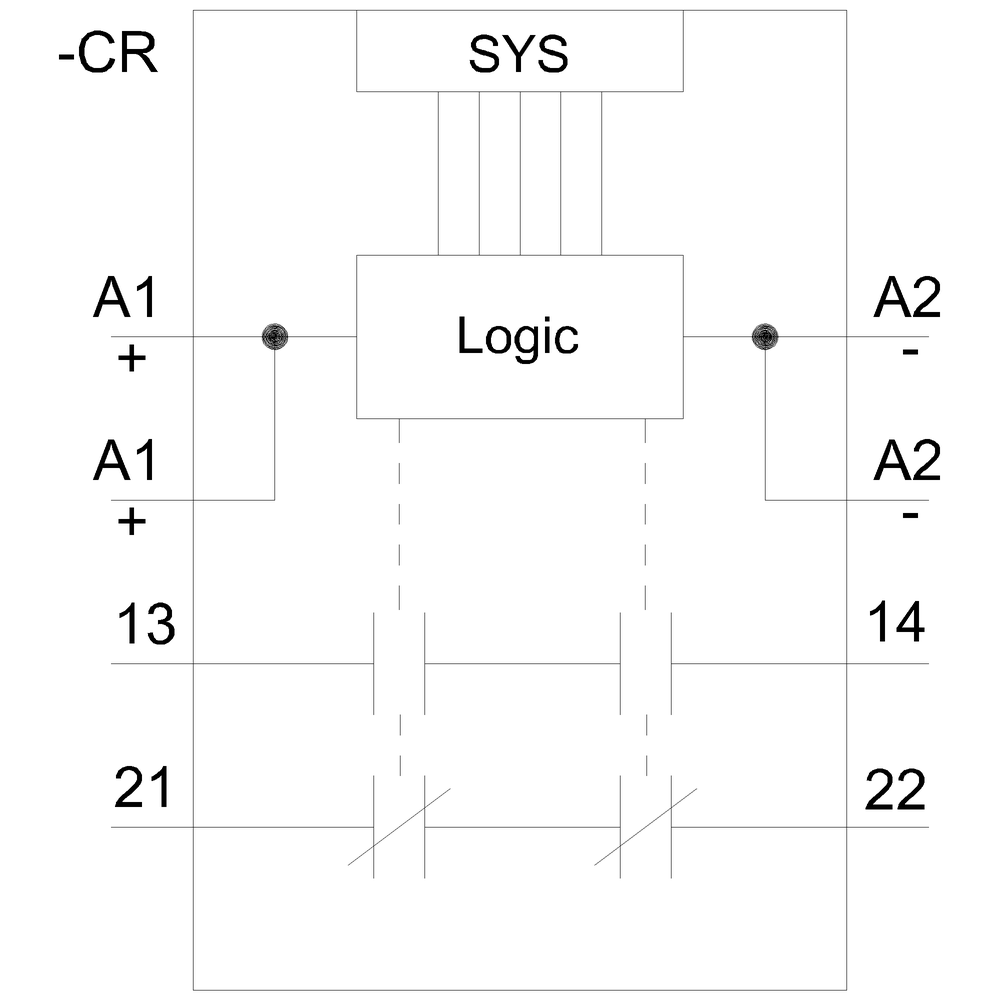 force-guided coupling relay in industrial enclosure 1 NO contact / 1 NC contact (24 V) 24 V DC SIL 3 / PL e screw terminal - Image 4