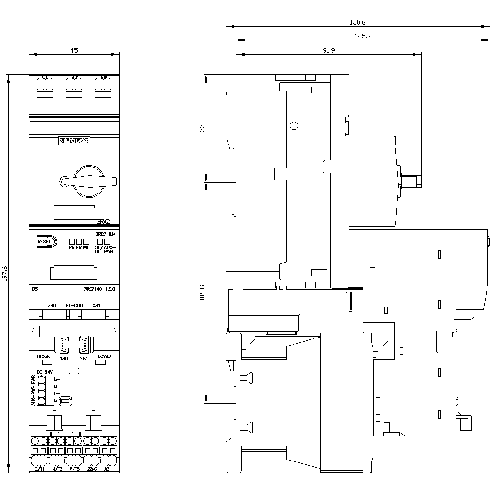 Inteligentní spotřebičový vývod přímý startér Standard, 1,2-12 A, S00