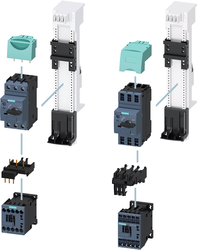 Spojovací modul, elektr. a mech. pro 3RV1.2 a 3RT101 ovládání AC/DC